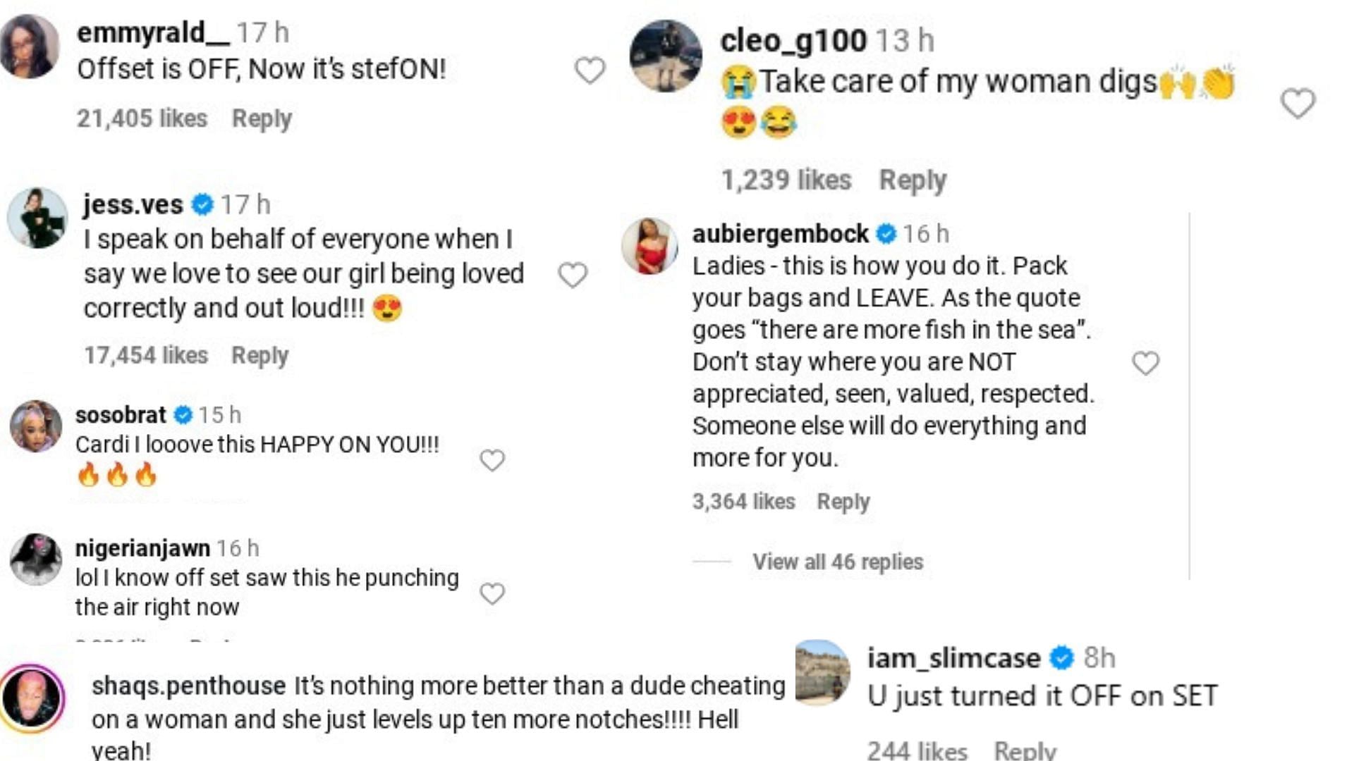Fans on Instagram shared their reaction to Cardi B and Stefon Diggs going